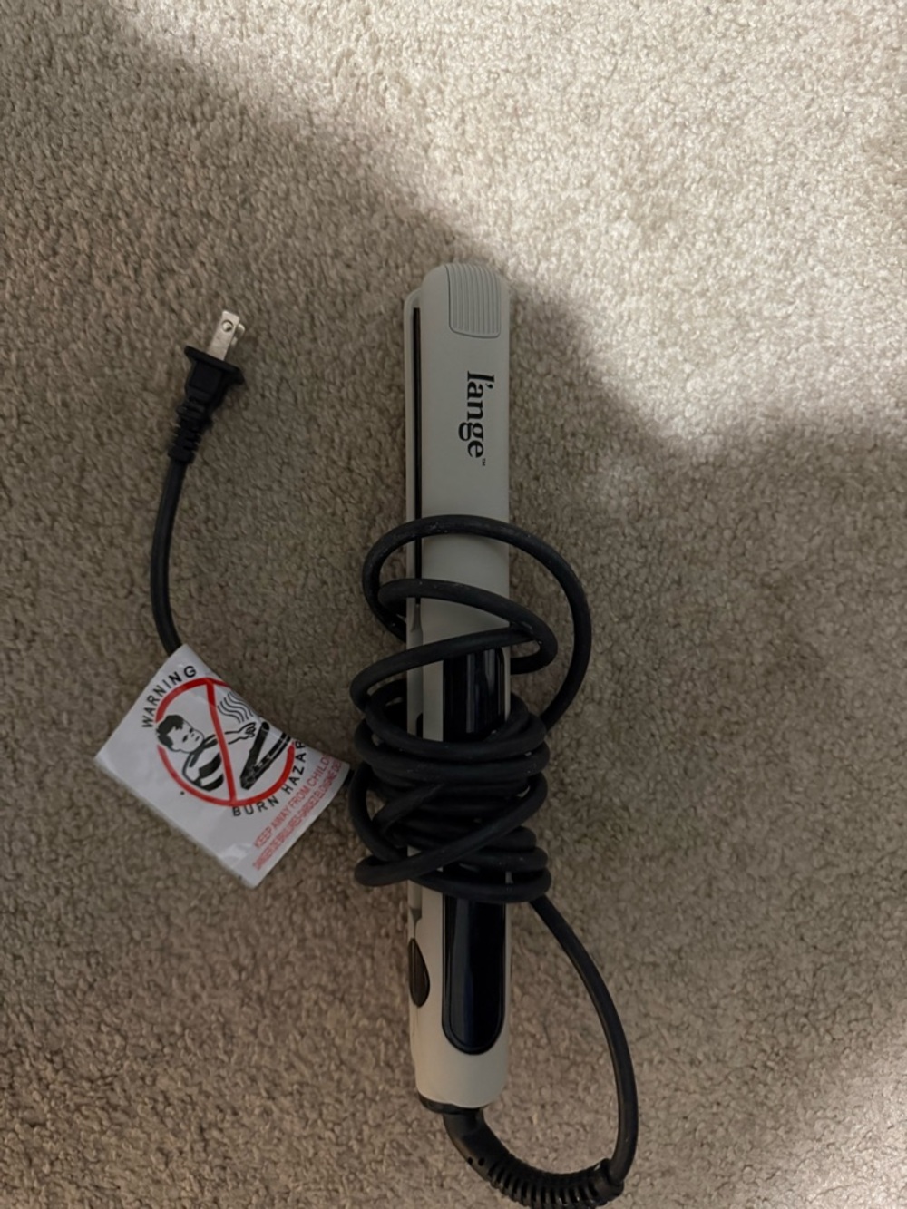 Lange Mini Hair Straightener - Light Gray and Black